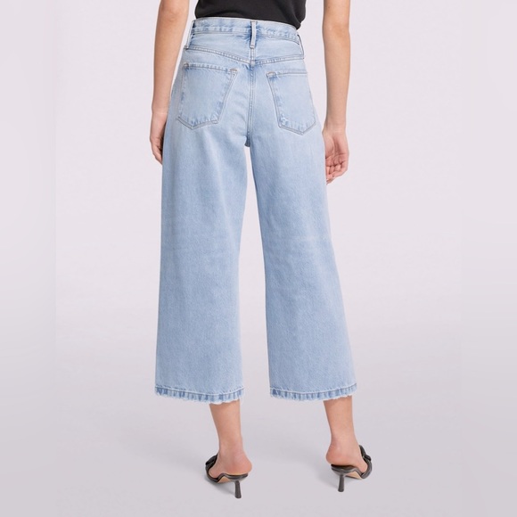 Slightly Used Wide Leg Cropped Frame Jeans - Picture 3 of 3